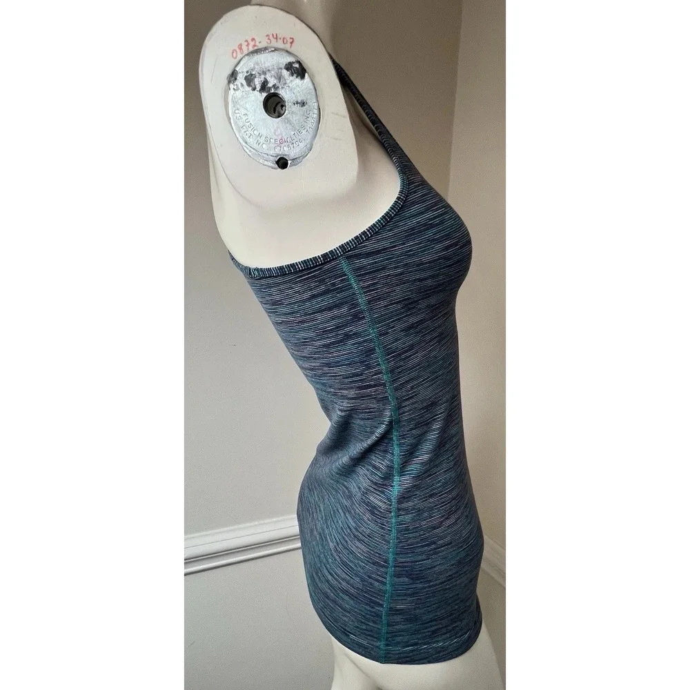lululemon wee are from space blue tropics tank top 4/6?